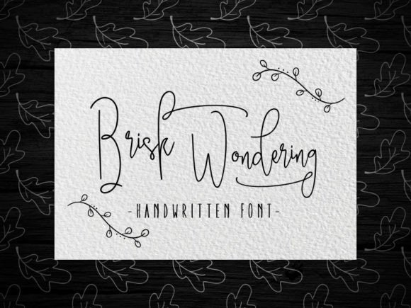 Brisk Wondering Font for Crafters and Product Designers