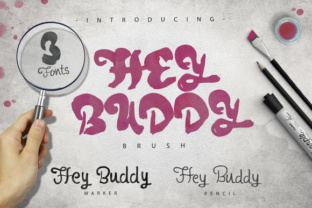 Hey Buddy Typeface for Editorial Design Projects