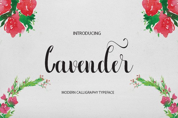 Lavender Script Font for Romantic and Springy Designs