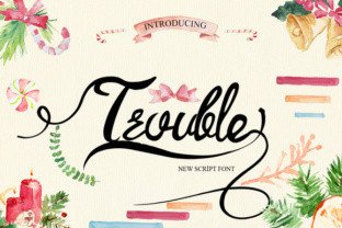 Trouble Script Font for Editorial Design